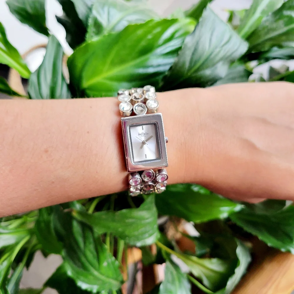 Classic Infinite Rhinestone Silver Watch